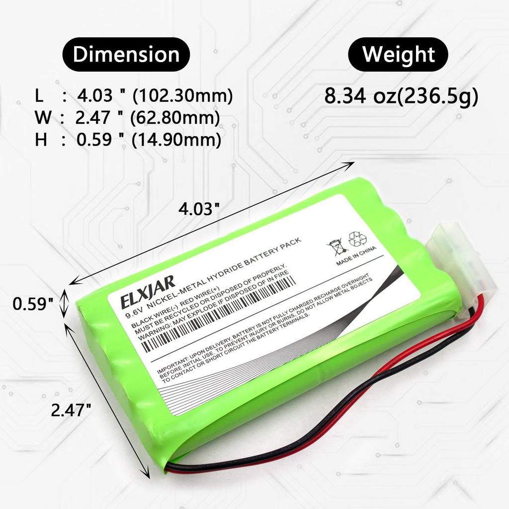(2-Pack) 9.6V 2200mAh 239180 Ni-MH Battery Replacement for OTC Genisys Scan Tool, Mac Mentor, Matco Determinator, Cornwell TechForce, Solarity