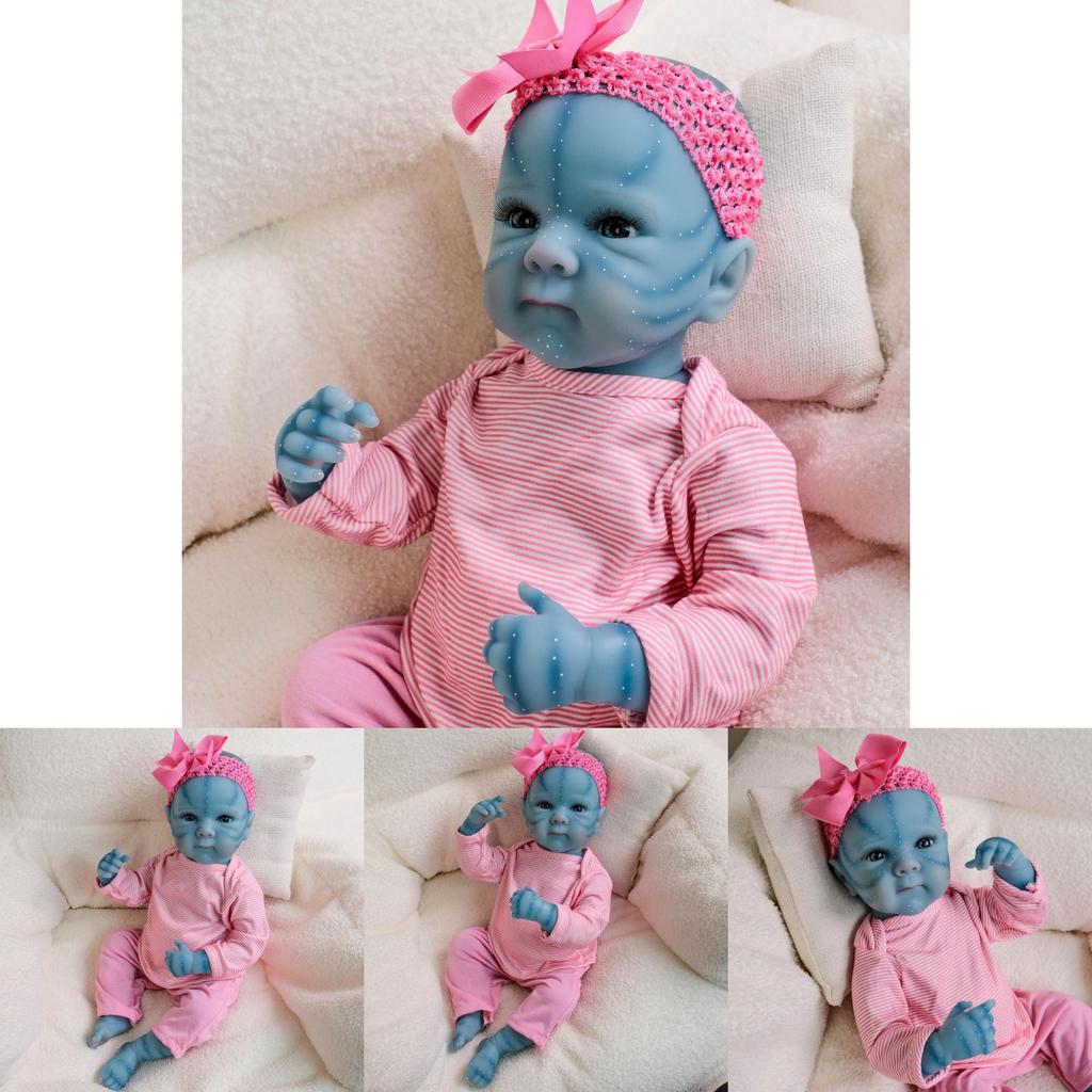 Bambola Avatar in silicone da 45 cm con dettagli dipinti a mano per collezionisti