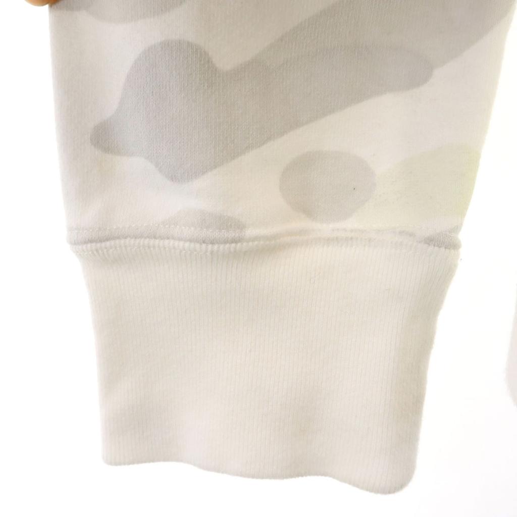 A Bathing Ape Hecho en Japón, sudaderas luminosas de manga larga M blanco para hombre usado