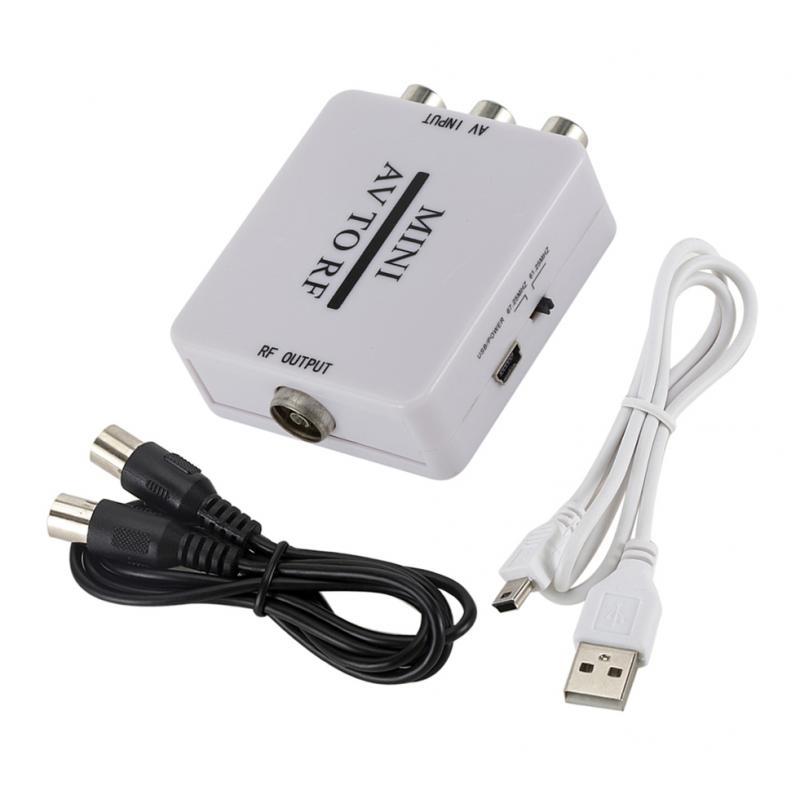 RCA/Composite A/V Converter - RF Modulator TV Signal Switch 2 Pieces