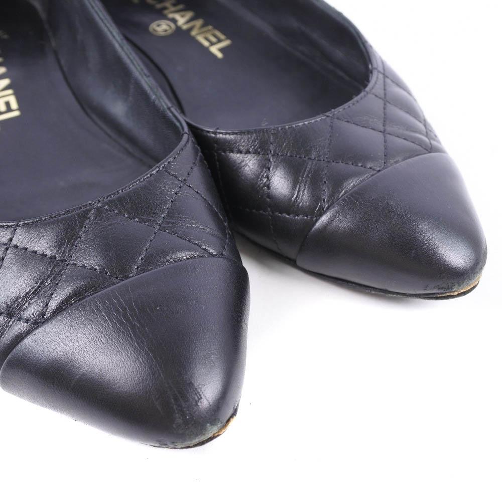 CHANEL Matelasse pumps black Calfskin Women Used