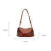 Yogodlns Lässige Modische Damen Schultertasche Einfacher Urbaner Stil PU-Material Große Kapazität Tägliche Kombination Crossbody Boston Tasche