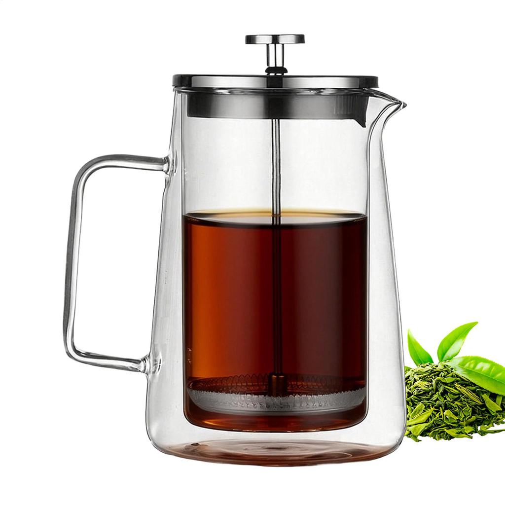 1000ML Glass French Coffee Press Insulated Kettle Heat-resistant Double-layer Filter Household Filter Coffee Pot