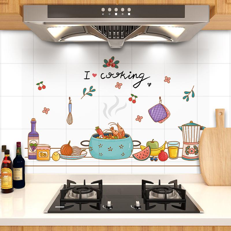 ZY6012 autocolante de perete pentru bucătărie rezistente la ulei și fum, impermeabile, autoadezive, folie de aluminiu pentru aragaz de uz casnic, transparente, rezistente la temperaturi înalte