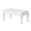 Miniature End Table Model Furniture for 1Celsius12 Doll House Accessories (White)