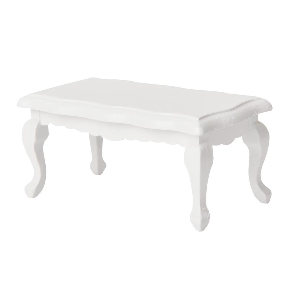 Miniature End Table Model Furniture for 1Celsius12 Doll House Accessories (White)