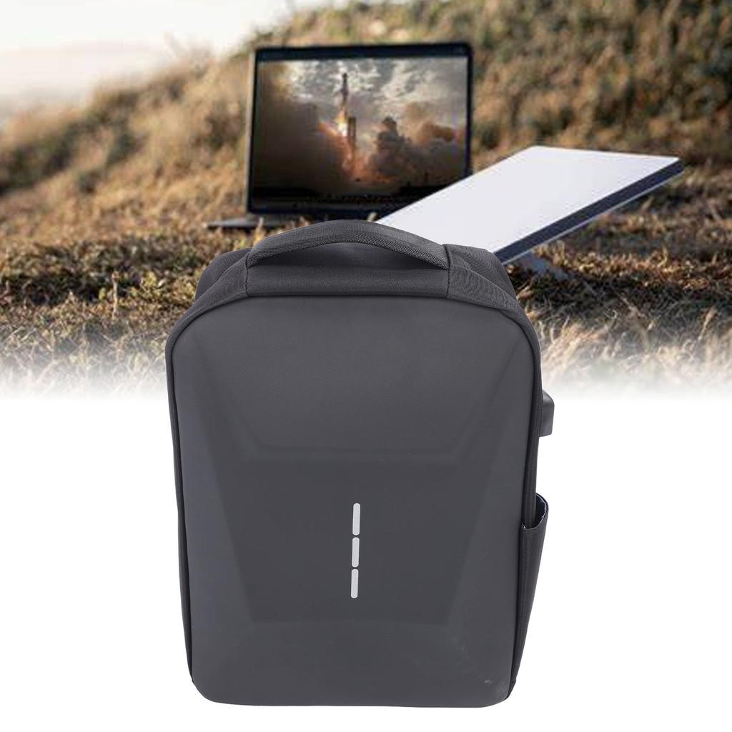 Backpack with USB Charging Port Black Water Resistant Anti Theft Password Lock Storage Backpack for Satellite Accessories Laptop