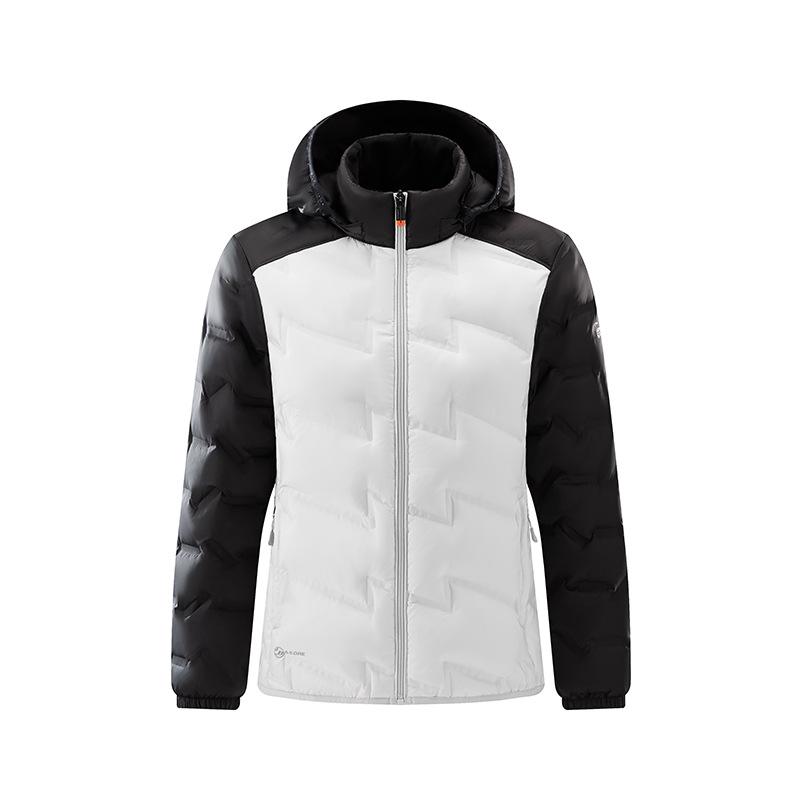 Men's & Women's Thickened Color Block Hooded Down Jacket - Autumn/Winter Outdoor Warm Outerwear