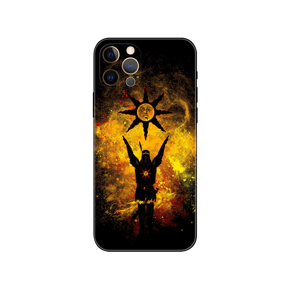 Praise the Sun Dark Souls Phone Case for Iphone 5 5s 2020se 6 6s 7 8 Plus X 10 XR XS 11 12 13 Mini Pro MAX Black Tpu Back Cover