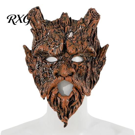 Creepy Spider Web Halloween Mask Mask, Horror Tree Demon Costume Prop, with Breathable Hollow Design, Lightweight Party Dark Style for Cosplay Fantasy