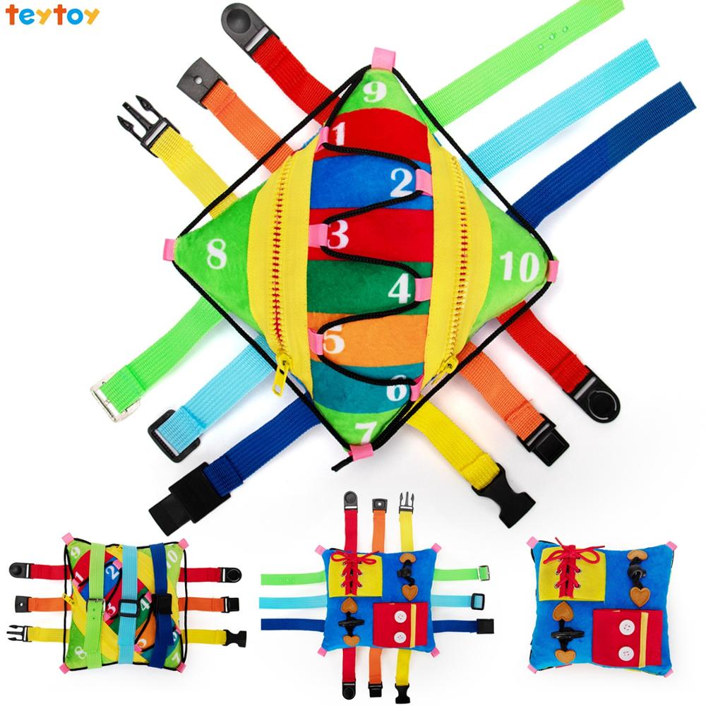 

TEYTOY Busy Board для малышей - сенсорная подушка с пряжкой, игрушка для занятий, обучение для детей, образовательная (12 базовых