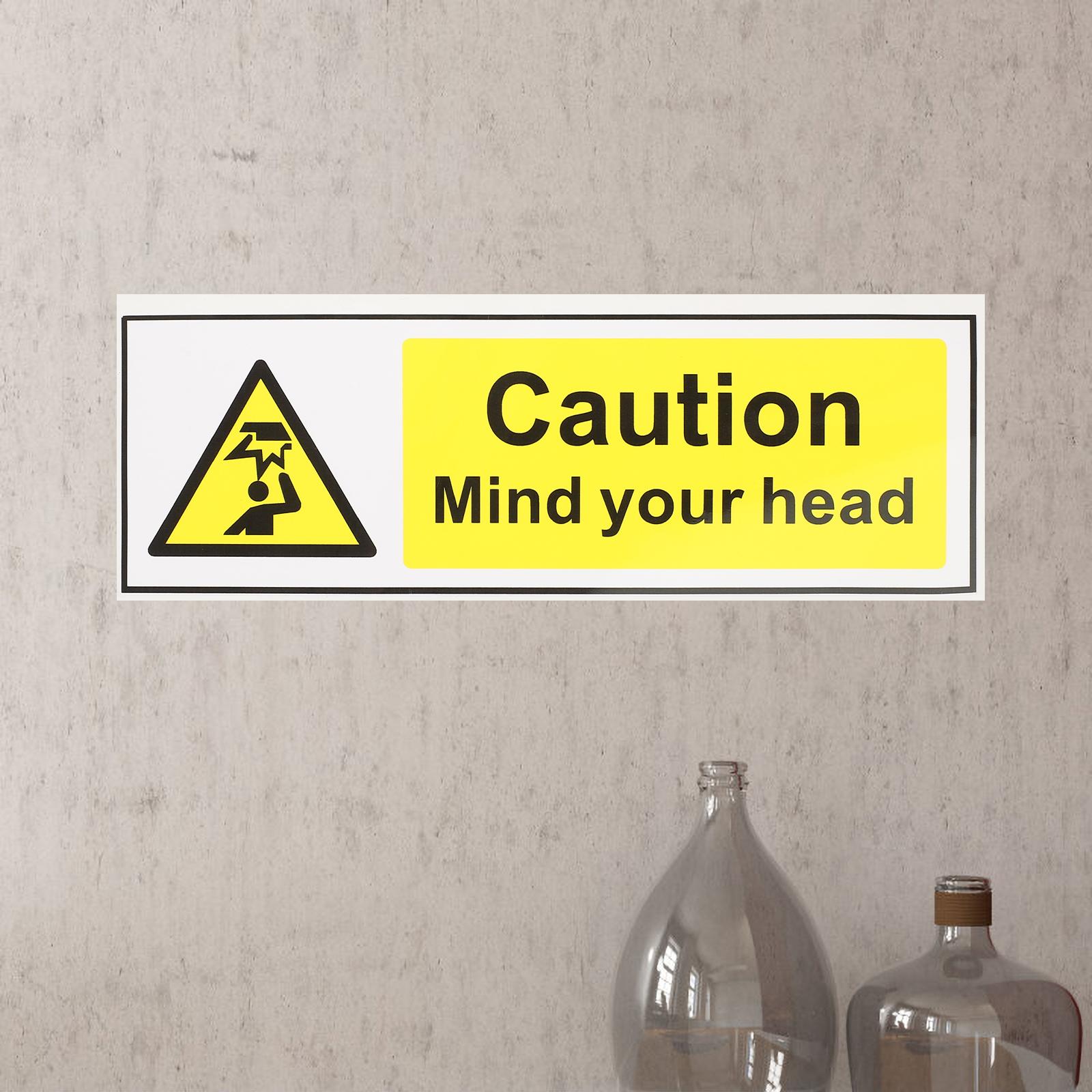 

Sticker Be Careful Head Stickers Low Ceiling Watch Your Sign Signs Applique Warning Label Self Adhesive Safety Mind Decal