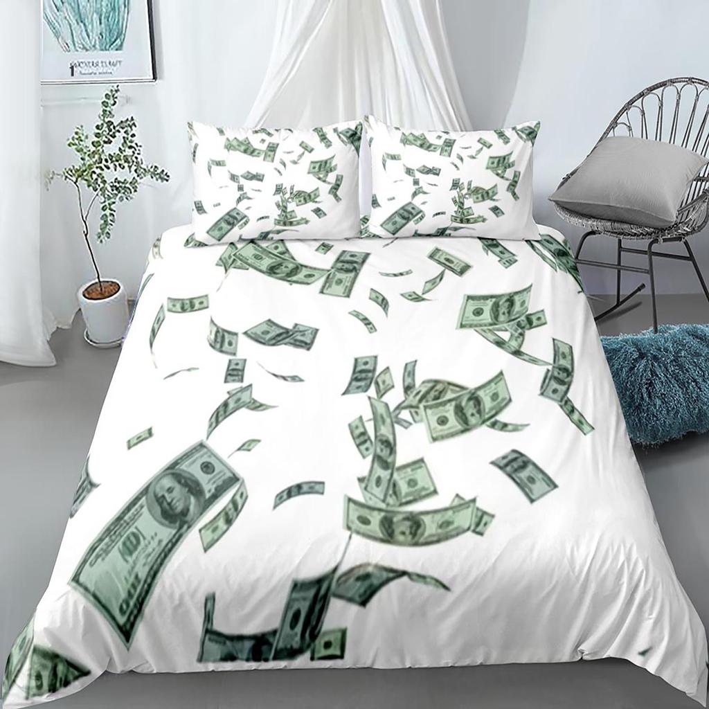 3D Home Textile Banknote Quilt Cover Digital Printing Three-Piece Digital Printing