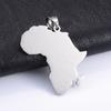 Collar con Colgante de Mapa Africano de Acero Inoxidable Hip Hop para Hombres Mujeres Encanto de Países de África Gargantilla Punk Joyería de Recuerdo de la Patria