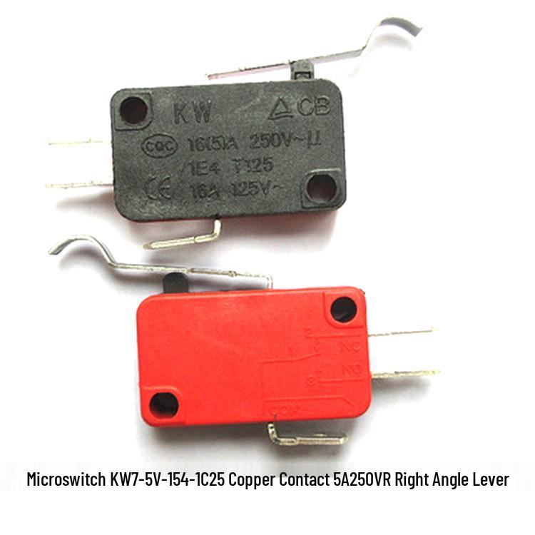 5A250V Kupfer-Berührung KW7 Mikroschalter - 1C/2C25 Dreibein-Hubbegrenzung