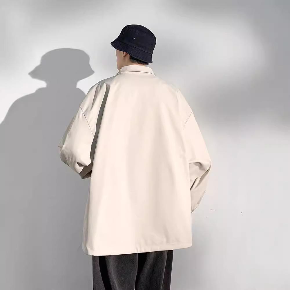 Work Jacket for Men's Spring and Autumn Men's Loose Jacket for New American Spring Casual Clothes