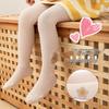 Spring & Autumn Cotton Girls' Footed Tights - Fashionable Korean Style Leggings with a Petal Design