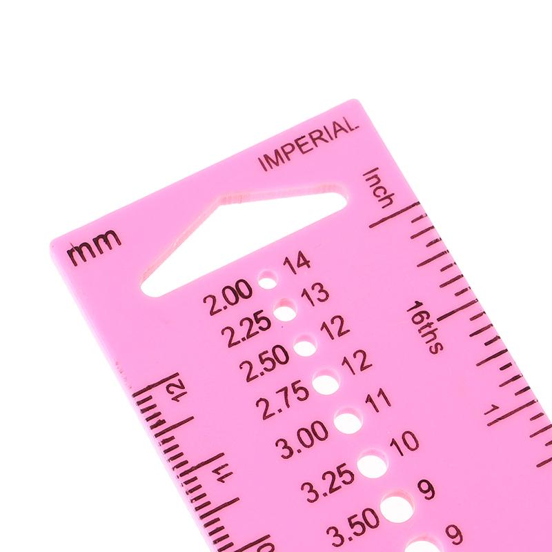 Règle De Jauge D'aiguille à Tricoter, Taille Américaine, Règle De Crochet, Mesure Compacte, Jauge D'aiguille à Tricoter, Outils De Couture, Règle Pour