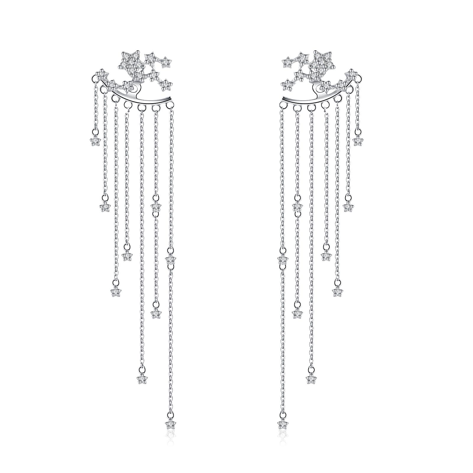 

ANDYWEN Стерлингового Серебра 925 пробы Звездопад Куртки Серьги Цепочка Циркон CZ Бренд Изящных Ювелирных Изделий 2023 Свадебные Кристаллы Роскошные Драгоценности M