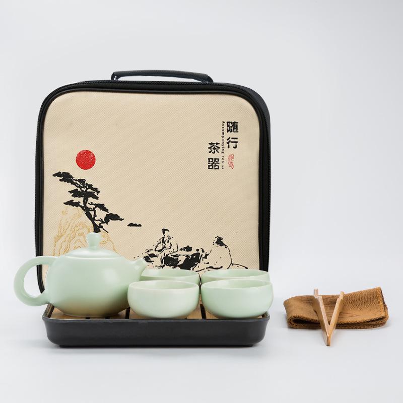 Portable One Pot Four Cups Dehua Dingyao Tea Set Will Sell Gifts Ceramic Travel Tea Set