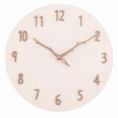 Nbdeal Wall 30cm Continuous Second Wooden Wooden Clock, Radio-Controlled, Silent, Analog, Diameter, Hand, Dial, Hands, M-321