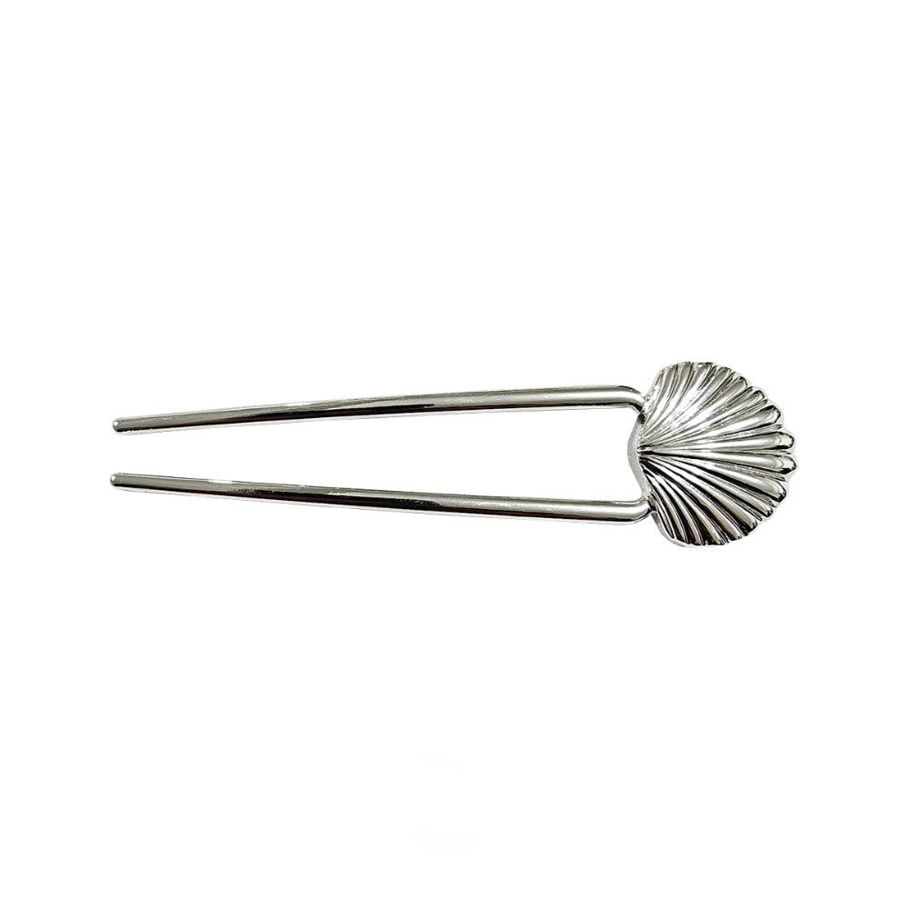 Cynk Stop Cynkowy W Kształcie Litery U Spinki do Włosów Metalowe Spinki do Włosów w Kształcie Litery U Eleganckie Patyczki do Włosów z Muszli Akcesoria Hanfu