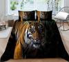 3D Tiger Pattern Bedding Set Bedroom Bed Home Quilt Cover Pillowcase Bedroom Bedding Microfiber 2/3 Pieces Gift