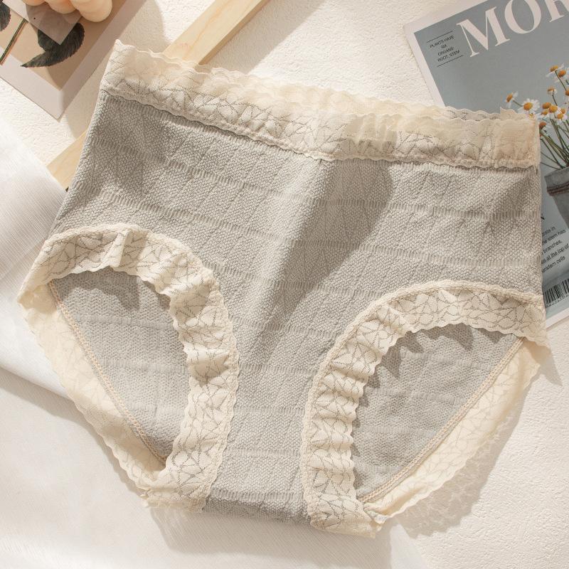 Mädchen-Blasenhose, reine Baumwolle, Schritt-Unterhose, Damen-Hosen mit hoher Taille, Spitzenkante, umwickelte Hüfte, atmungsaktive Dreieckshose