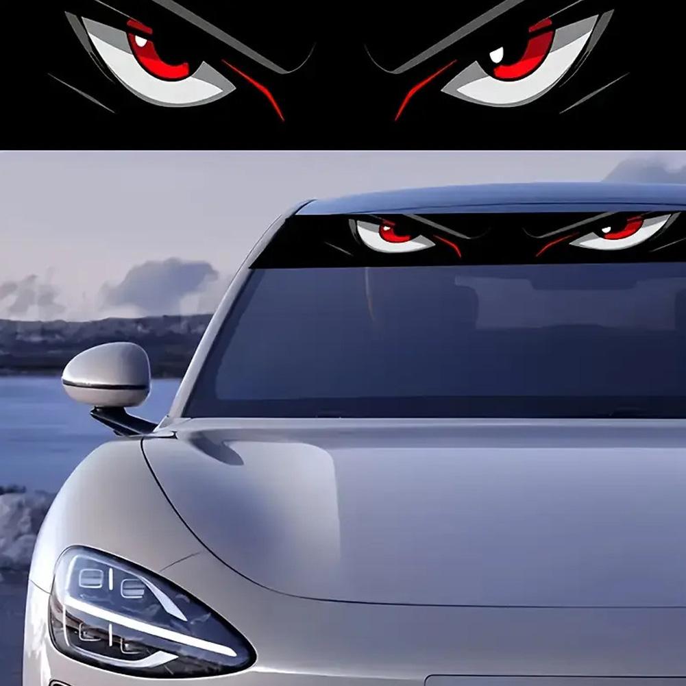 Universal Car Front Windshield Decoration Sun Glare Block Demon Eyes Sticker Personalized Vehicle Modification Decal