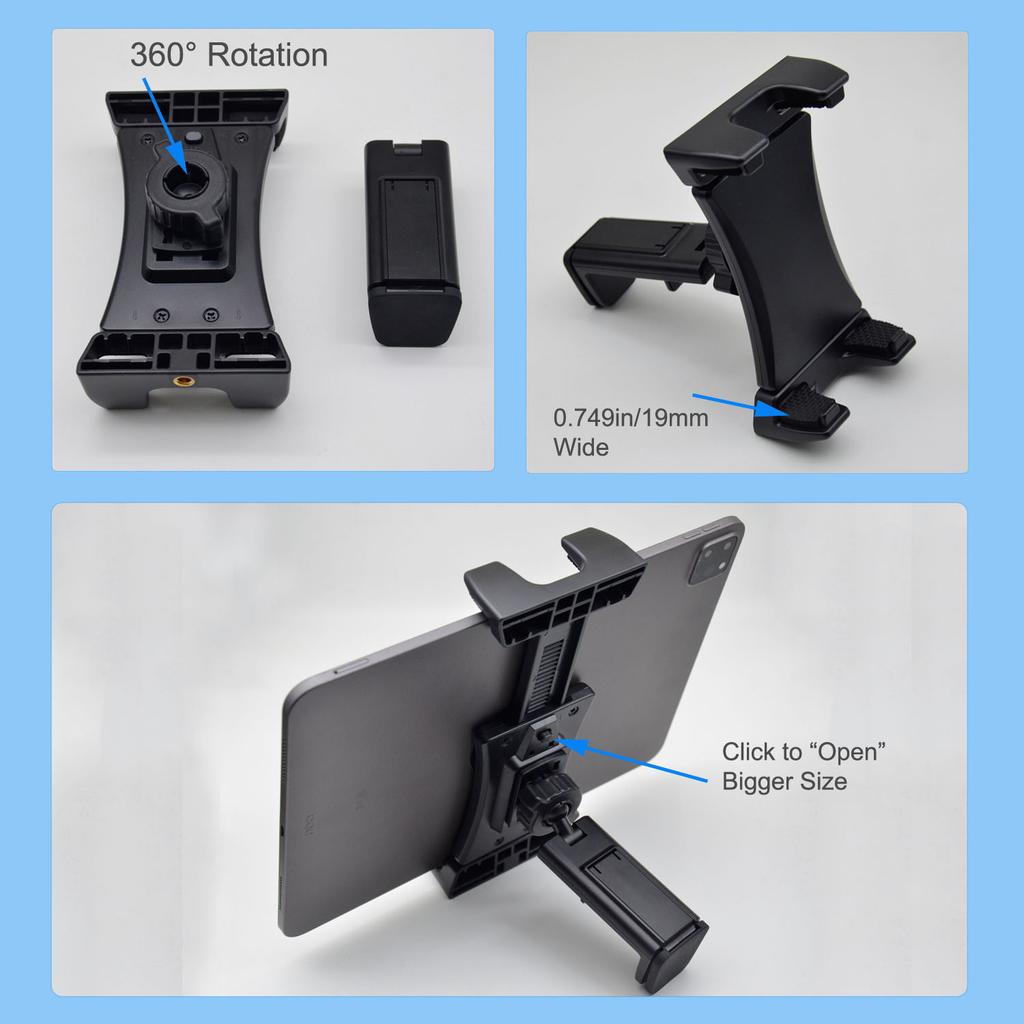 Universal Travel Essentials Adjustable Flying Phone Mount Airplane Tablet Holder for iPad Galaxy Pad iPhone Samsung Switch