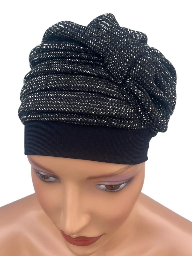 Turban Damski Ela 496 Czapka Ocieplana Sweterkowa Mięciutka Drapowana