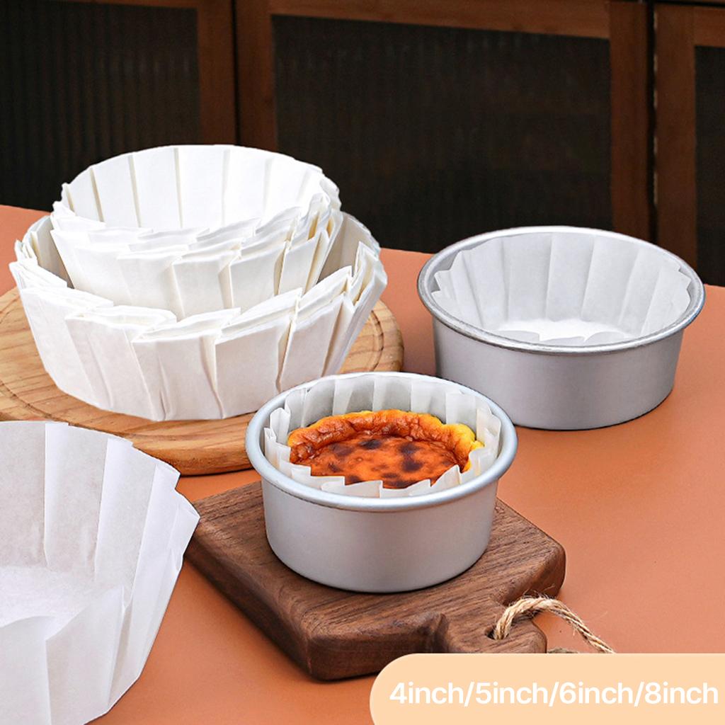 Pack of 50 Oilproof Paper Basque Cake Paper Oilproof Paper Wrap Oilproof Baking Paper Kitchen Cake Paper Baking Supplies