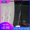 Car Sticker 4PCS Car Door Transparent Anti Collision Protector Bar Stickers For Ford Mustang Shelby GT GT500 GT350 Convertible M
