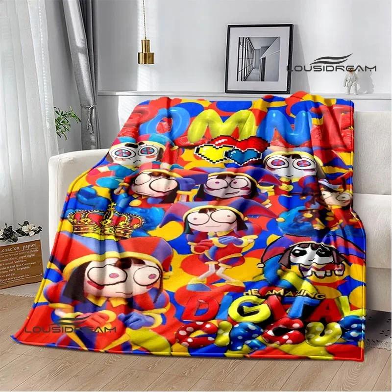 THE AMAZING DIGITAL CIRCUS Cartoon Blanket Warm Flannel Blankets Soft Cozy Blanket Sofa Travel Blanket Bed Linings Birthday Gift
