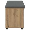 Shoe Bench with Cushion Artisan Oak 100 x 38 x 46 cm