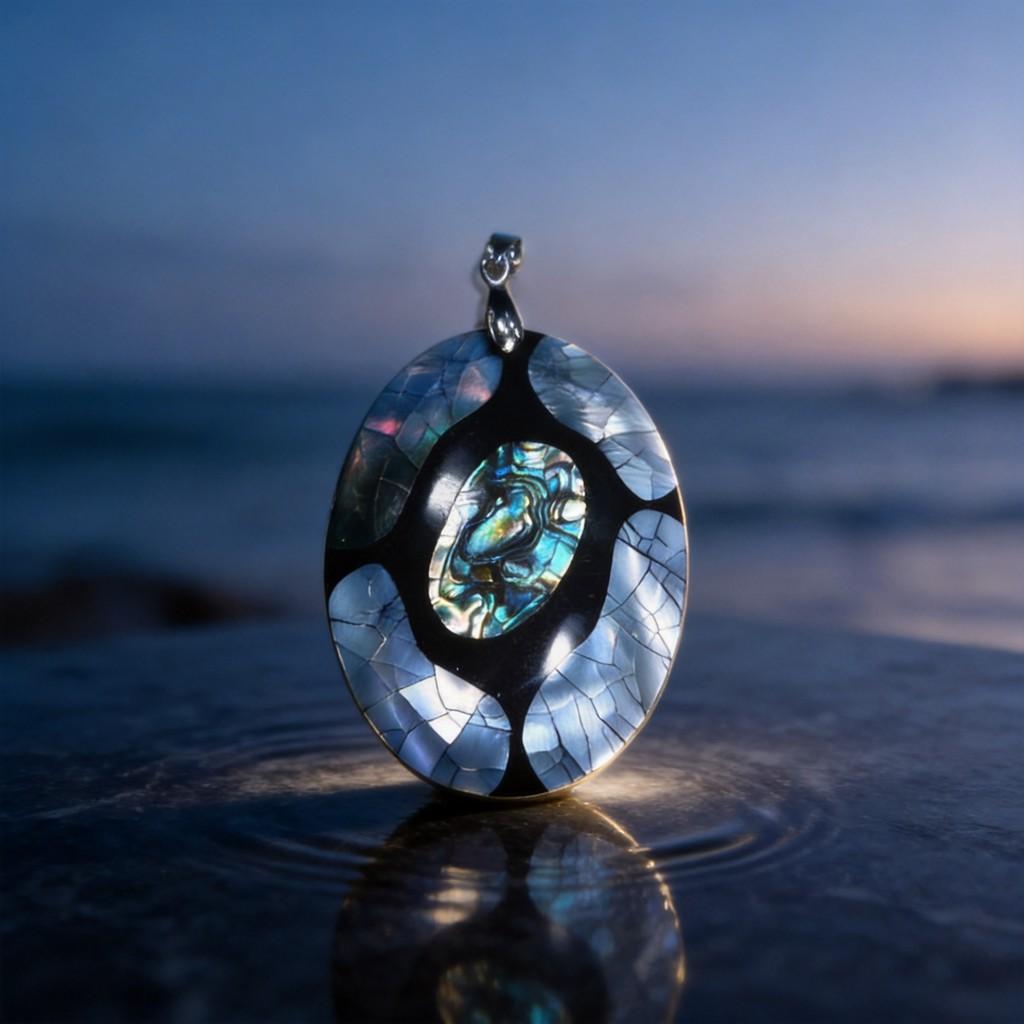 Geometric Shell Pendant Necklace For Jewelry Making Artisans