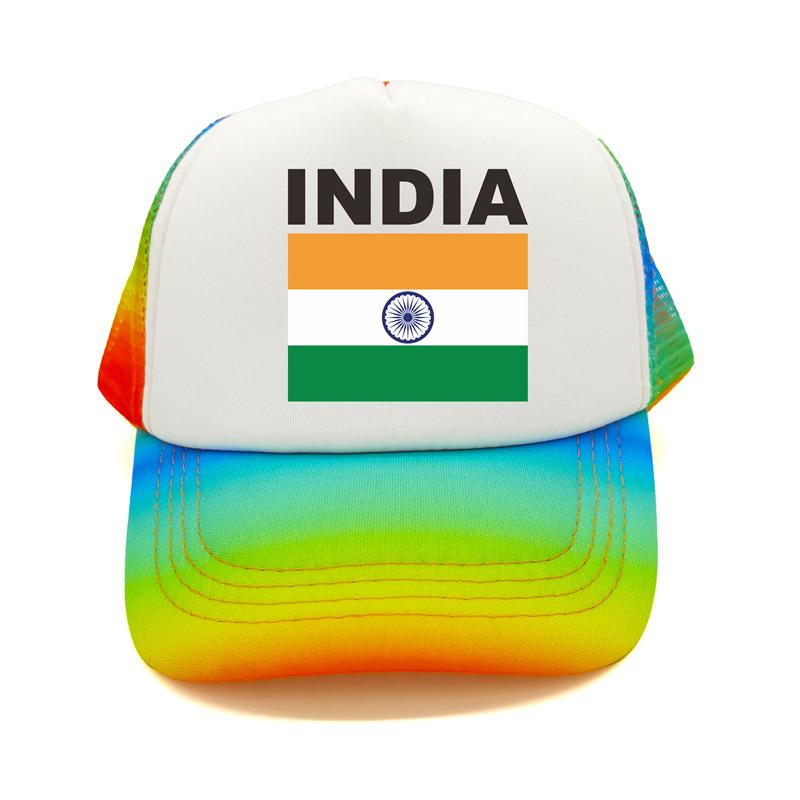 India Flag Trucker Cap Summer Unisex Cool Country Hat Baseball Caps Unisex Outdoor Mesh Net Caps