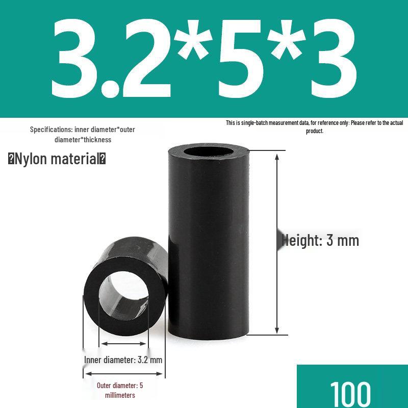 Nylon Wear-Resistant Hollow Cylindrical Spacer Sleeve and Bearing Bushing