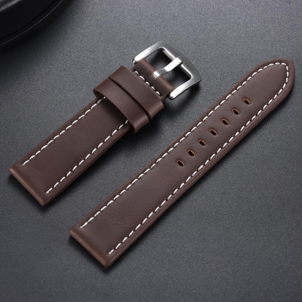 

Watch Band for Men Women Watchband Genuine Leather Business Watch Strap Replacement Belt 18mm 20mm 22mm 24mm Vintage Brown Strap 18mm