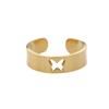 Jewelry Two-Piece Set Butterfly Open Ring Women'S Niche High-End Light Luxury Jewelry 18K Titanium Steel Ring Simple