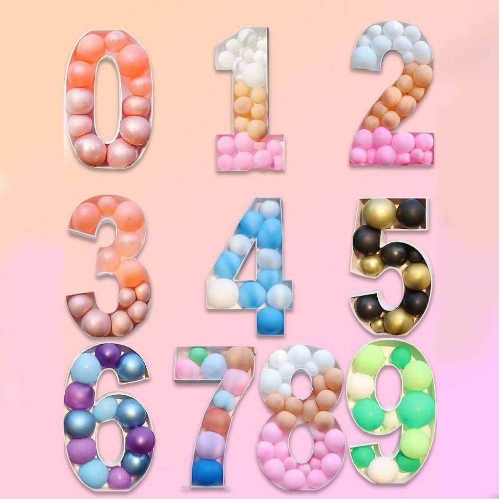 91.5CM 3D Balloon Frame Three-dimensional Digital Marquee Balloon Frame Baby Shower