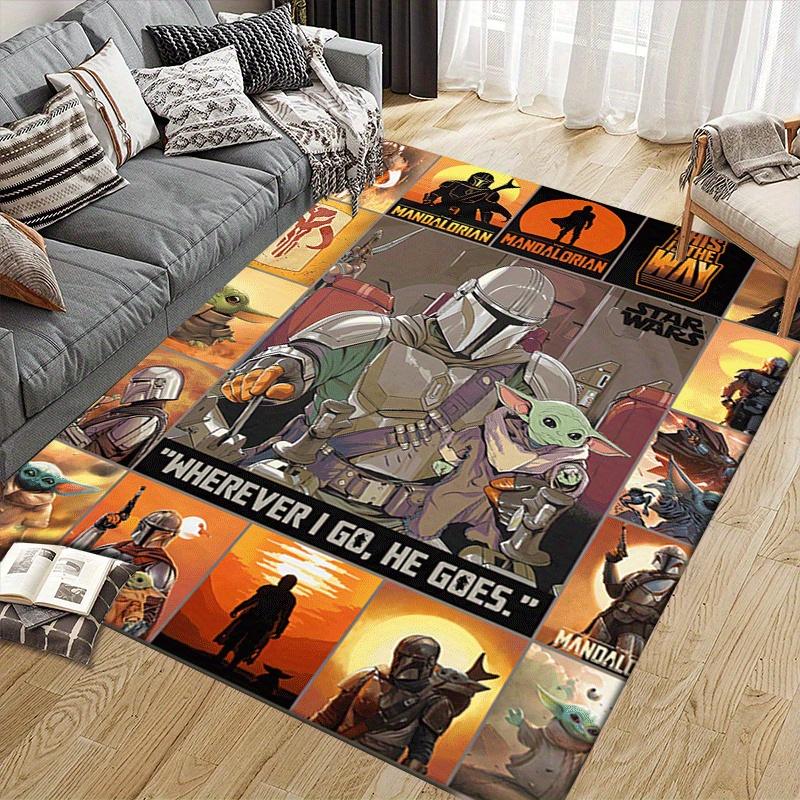 1 ks Koberec Star Wars, Plošný koberec, Ložnice a Herní místnost, Odolný, Odolný proti skvrnám a Snadno čistitelný, Obývací pokoj