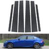 6Pcs Carbon Fiber Car Door Window Center Middle Column BC Pillar Post Mirror Effect Cover Trim Sticker Fit For Lexus IS 2014-2023