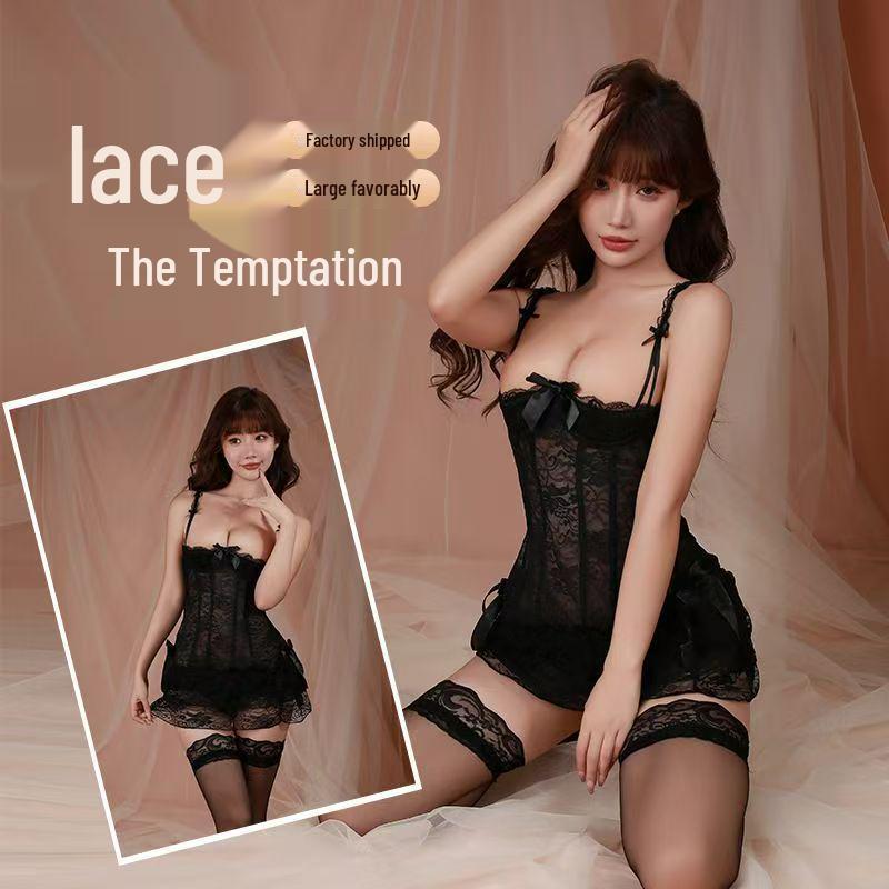 Fiery Strappy Low-Cut Corset Lingerie: Sexy Hollowed-Out Temptation