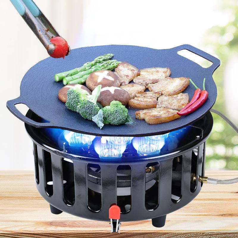 

Seven-Head High-Power Dual-Use Outdoor Camping Gas & Coal Stove Includes three types of connectors