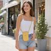 Round Zippered Crossbody Bag Large Capacity Mobile Phone Bag Classic Phone Shoulder Bag  Women Girl