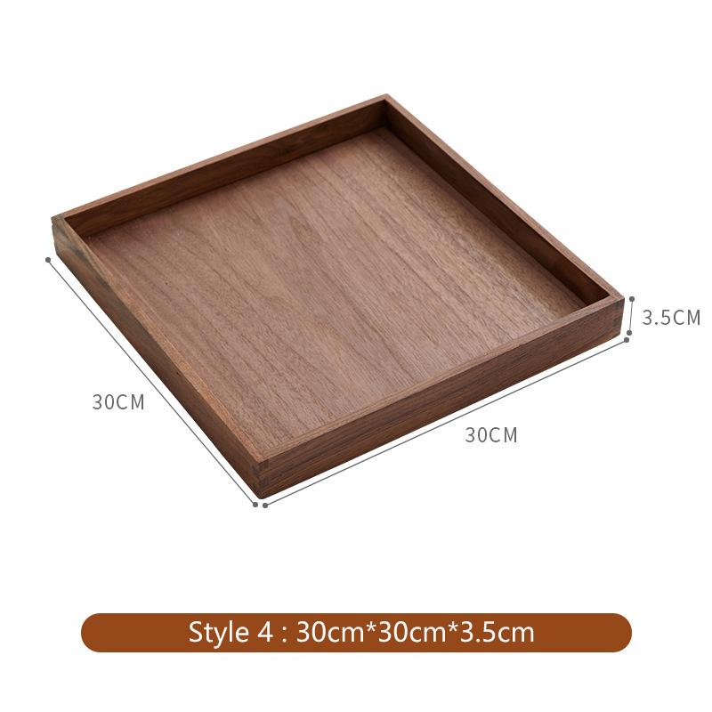 HeMu Solid Wood Entrance Desk Miscellaneous Coffee Table Office Key Storage Box Jewelry Cosmetics Stationery Sorting Box Tray