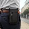 Leather Phone Belt Clip Case Large Capacity Phone Belt Hanging Pouch Mobile Phone Pouch Case  Men