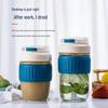 Elegante Glas-Doppelnutzungs-Becher mit Strohhalm