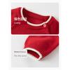 David Bella Girls' Sweater Pullover Warm Winter New Baby Red Knitwear Kidsren's New Year's Top